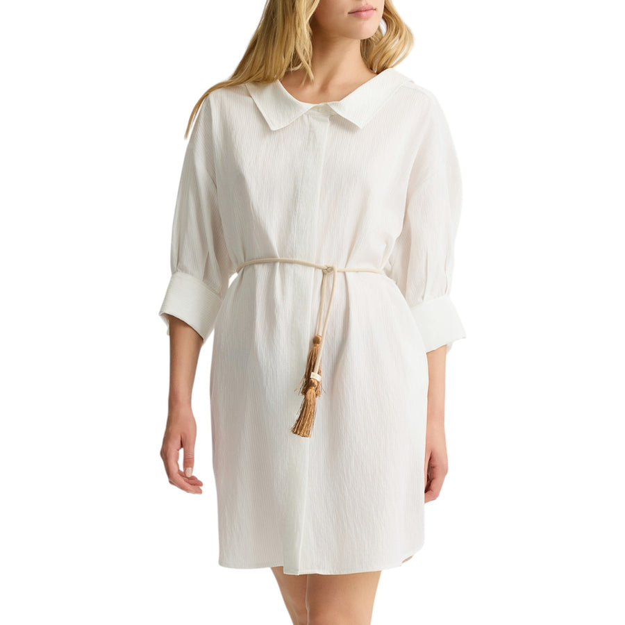 Abito donna chemisier in cotone a righe