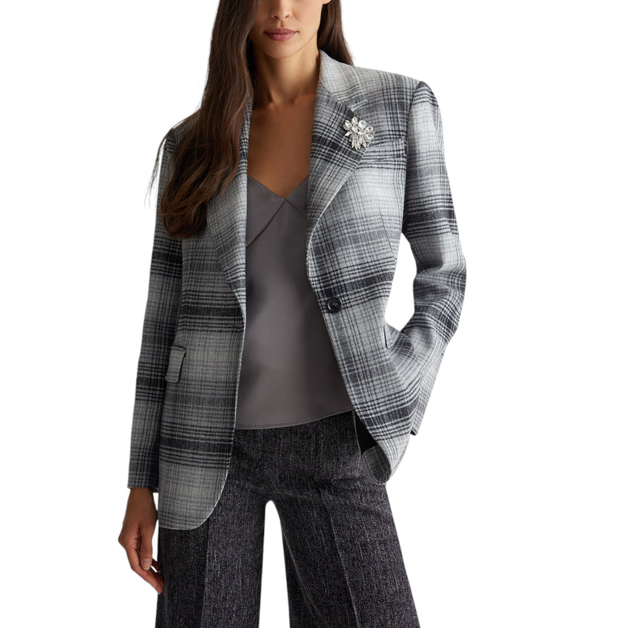 Blazer donna da completo con spilla