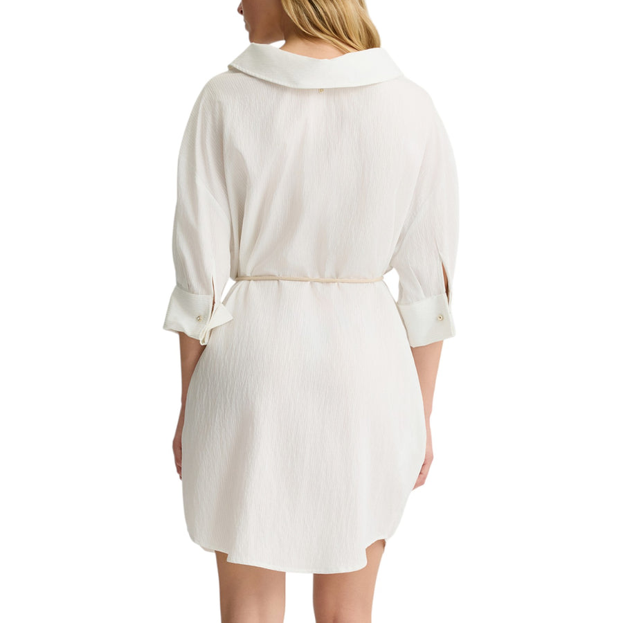 Abito donna chemisier in cotone a righe