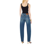 Jeans donna balloon con bottoni gioiello