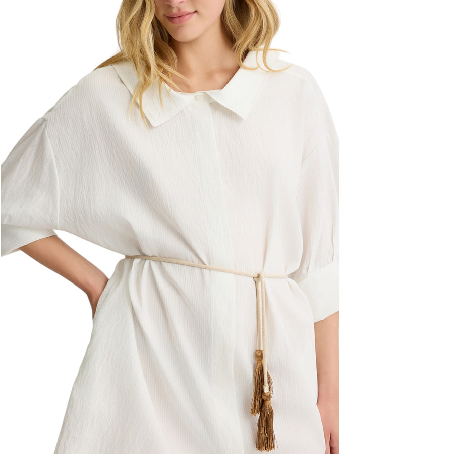 Abito donna chemisier in cotone a righe
