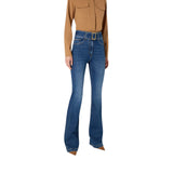 Jeans donna a zampetta con cintura