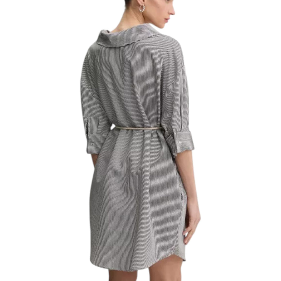 Abito donna chemisier in cotone a righe