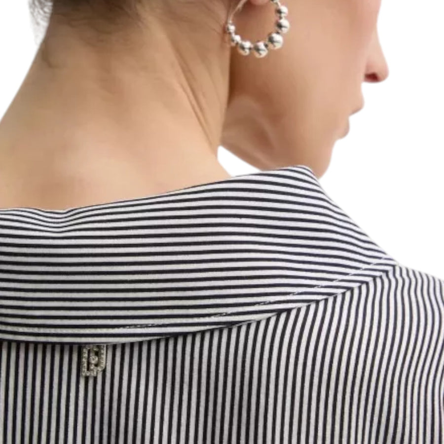 Abito donna chemisier in cotone a righe