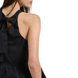 Top donna in popeline con fiocco