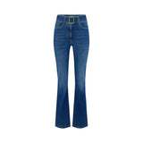 Jeans donna a zampetta con cintura
