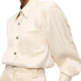 Camicia Donna in twill mano pesca