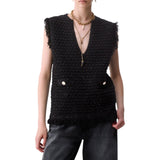 Gilet donna in maglia con dettaglio in pizzo
