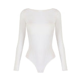 Body donna in maglia con trasparenze