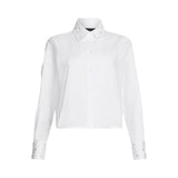Camicia donna in popeline con strass