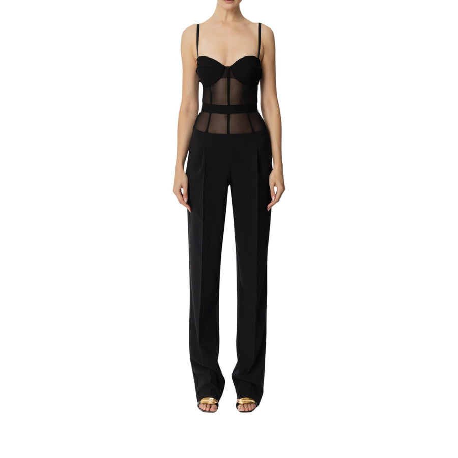 Tuta donna  in crêpe e tulle