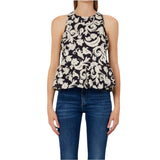 Top donna in popeline con fiocco