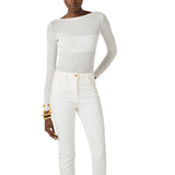 Body donna in maglia con trasparenze