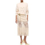 Maglione donna in lana e cashmere con maxi rombi