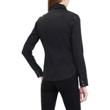 Camicia donna in denim con strass