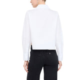 Camicia donna in popeline con strass