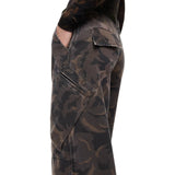 Pantaloni Donna in cotone con motivo camouflage floreale