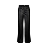 Pantaloni donna flare in tessuto spalmato
