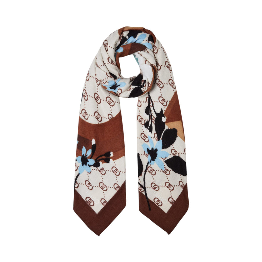 Foulard donna floreale con logo