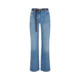 Jeans donna a palazzo con cintura
