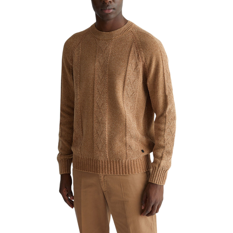 Maglia uomo jacquard in lana e cashmere