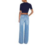Jeans donna a palazzo con cintura