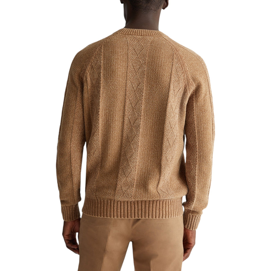 Maglia uomo jacquard in lana e cashmere