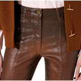 Jeans donna a sigaretta effetto laminato