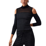 Maglia donna con inserti in mesh