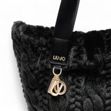 Borsa donna hobo grande in pelliccia sintetica