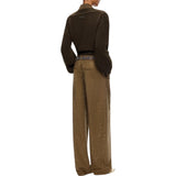 Pantaloni Donna barrel fit con strass