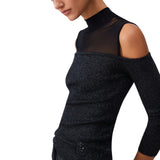 Maglia donna con inserti in mesh