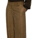 Pantaloni Donna barrel fit con strass
