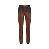 Jeans donna a sigaretta effetto laminato