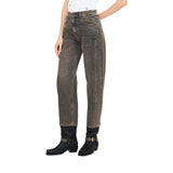 Jeans donna boyfriend con glitter