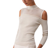 Maglia donna con inserti in mesh
