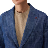 Giacca uomo in denim chambray
