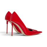 Décolleté donna in pelle laccata
