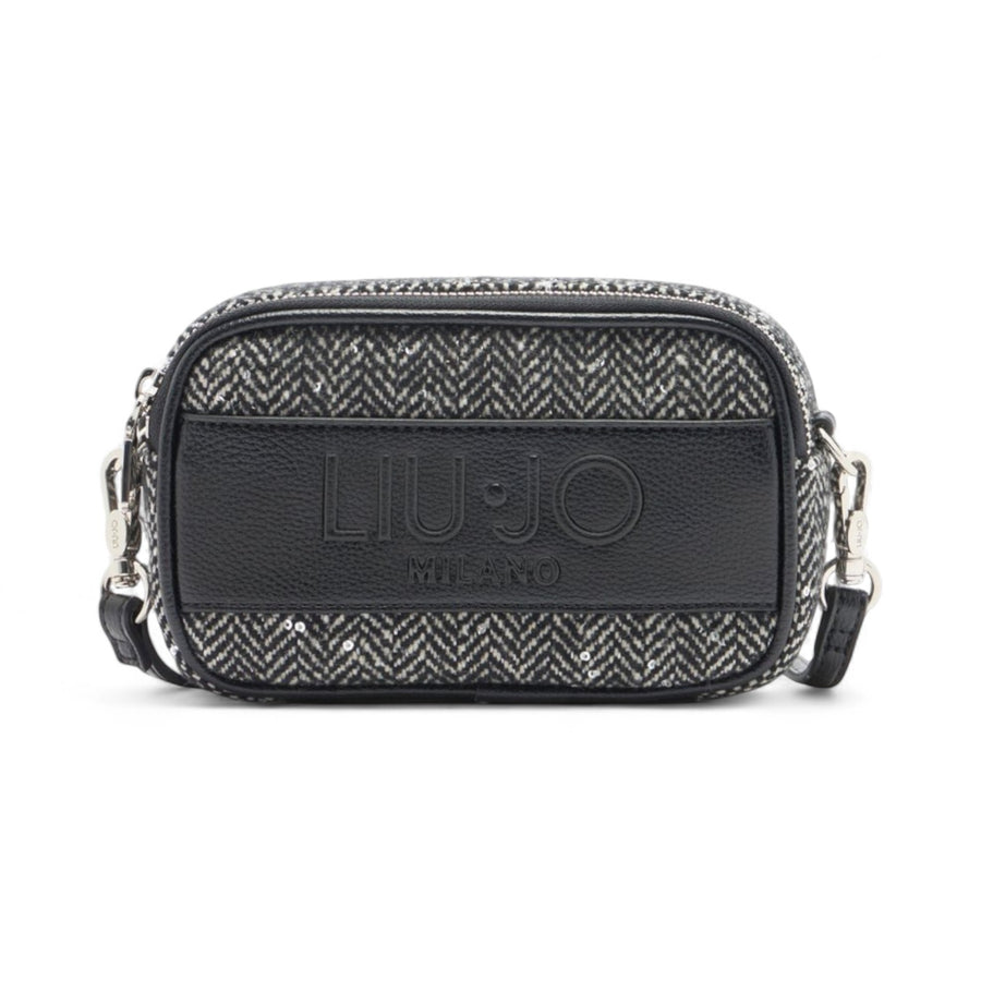 Borsa donna piccola chevron con paillettes