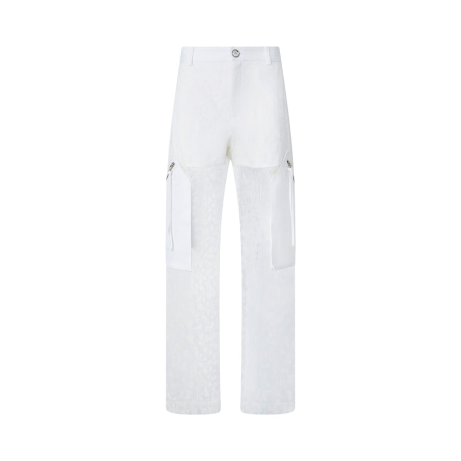Pantaloni donna lunghi trasparenti stampati