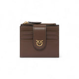 Portafoglio donna zip-around in nappa chevron