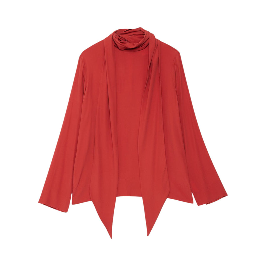 Blusa donna fluida con spacchi