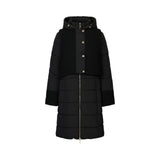 Giacca donna imbottita lunga con cappuccio