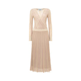 Abito donna lungo in maglia lurex rigata