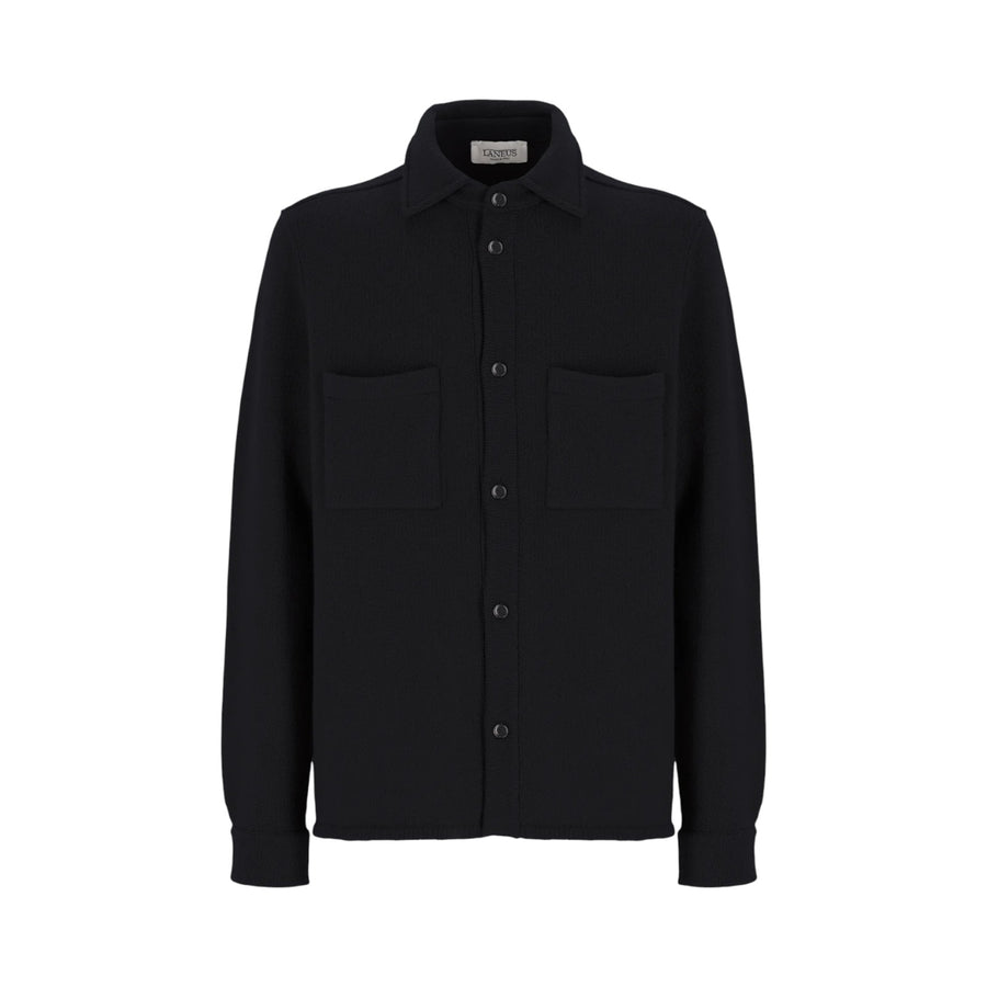 Camicia uomo con cappuccio in lana e cashmere