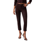 Pantaloni donna skinny con risvolto