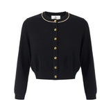 Cardigan donna in lana e cachemire con strass