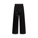 Jeans donna flare con spalmature