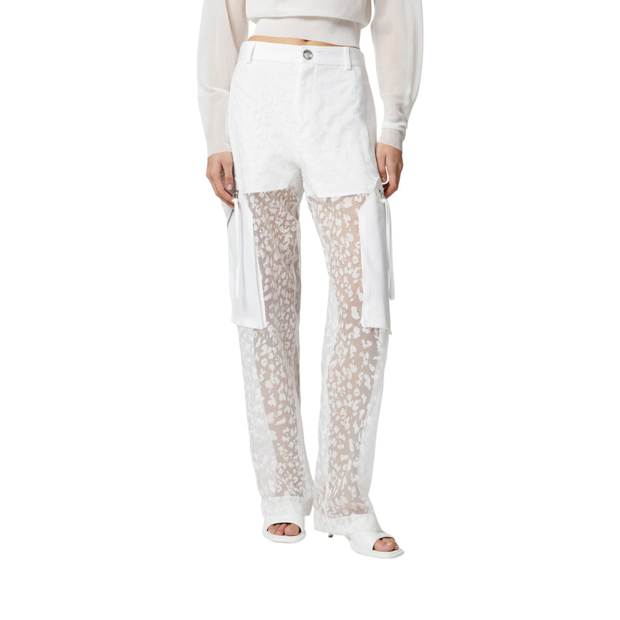 Pantaloni donna lunghi trasparenti stampati