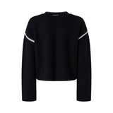 Maglione donna girocollo con ricami gioiello